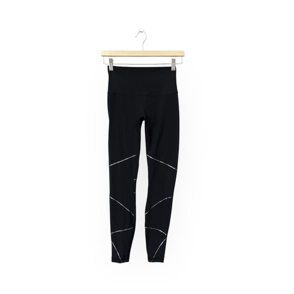 Lululemon Wunder Under Reflective Ray Leggings Size 4 Black - Picture 1 of 6